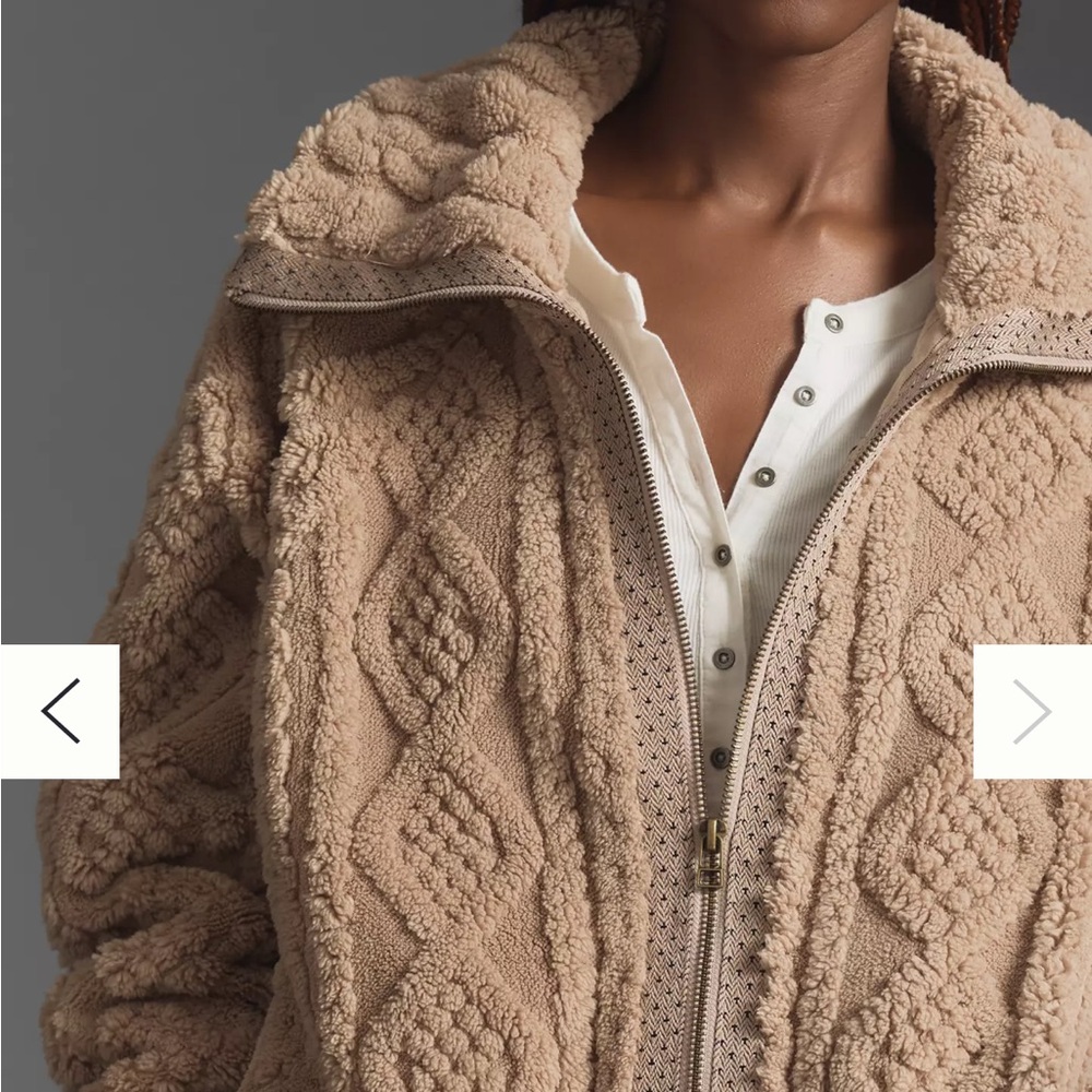 ISO!!!!Pilcro Tan eddy Jacket Cozy Textured Design